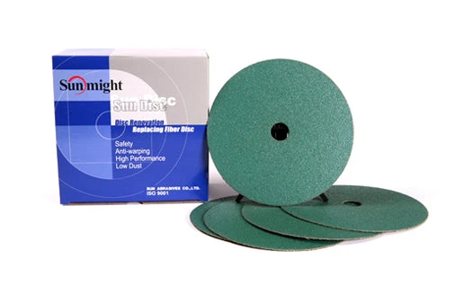 Sunmight Sundisc Closed Coated Fiber Disc, 7 In, Alumina Zirconia, 25/Box 3 Sunmight Sundisc Closed Coated Fiber Disc, 7 In, Alumina Zirconia, 25/Box