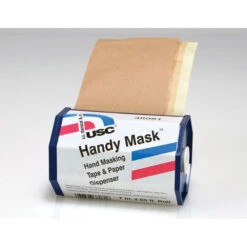 USC® Handy Mask, Hand Masking Tape And Paper With Dispenser, 7 In W X 65 Ft L