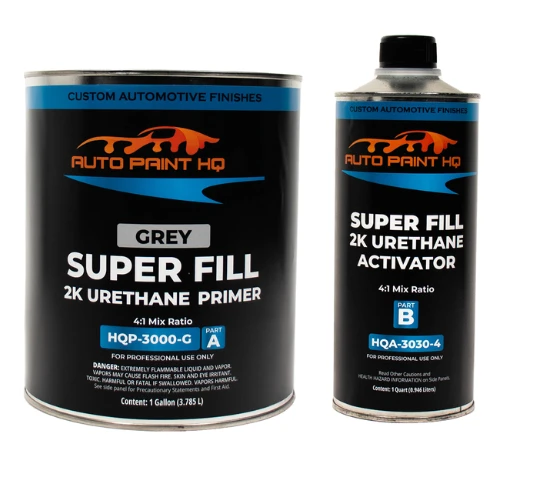 Super Fill 2K Urethane High Build Primer Surfacer Gallon Gray, White, Black, Or Buff 3 Super Fill 2K Urethane High Build Primer Surfacer Gallon Gray, White, Black, Or Buff