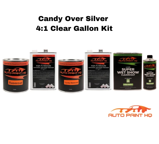 Candy Bright Green Over Silver Base Complete Gallon Kit 4 Candy Bright Green Over Silver Base Complete Gallon Kit - Image 2