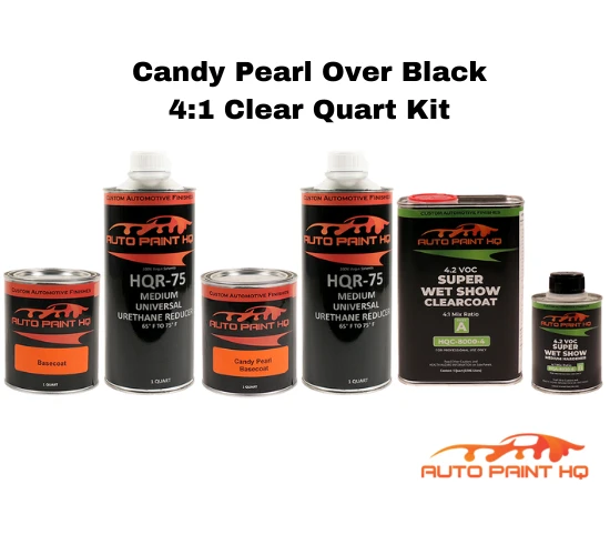 Candy Pearl Golden Orange Basecoat Quart Complete Kit (Over Black Base) 4 Candy Pearl Golden Orange Basecoat Quart Complete Kit (Over Black Base) - Image 2