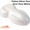 Flakey Silver Pearl Over Pure White Basecoat Gallon Car Auto Paint Kit