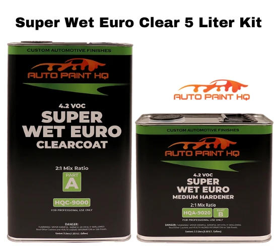 Super Wet Euro Clear Coat 5 Liter + 2.5 Liter Act 2:1 Clearcoat Kit 3 Super Wet Euro Clear Coat 5 Liter + 2.5 Liter Act 2:1 Clearcoat Kit
