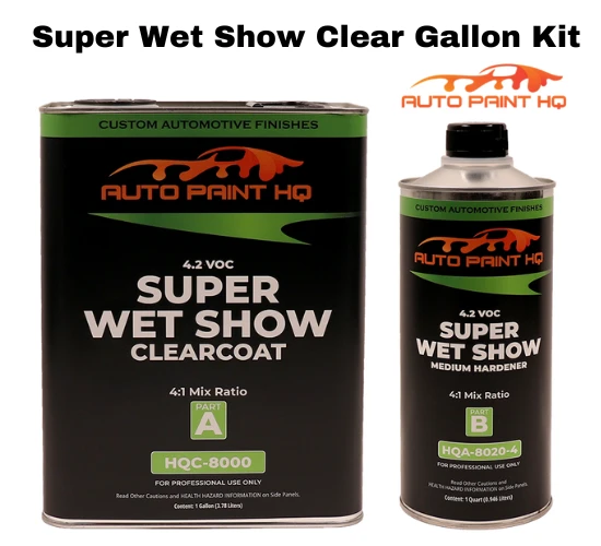 Super Wet Show Clear Coat Gallon + Quart Act 4:1 Mix Ratio Clearcoat Kit 3 Super Wet Show Clear Coat Gallon + Quart Act 4:1 Mix Ratio Clearcoat Kit