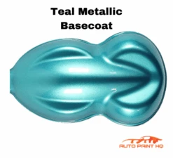 Teal Metallic Basecoat + Reducer Quart (Basecoat Only) Auto Paint Kit